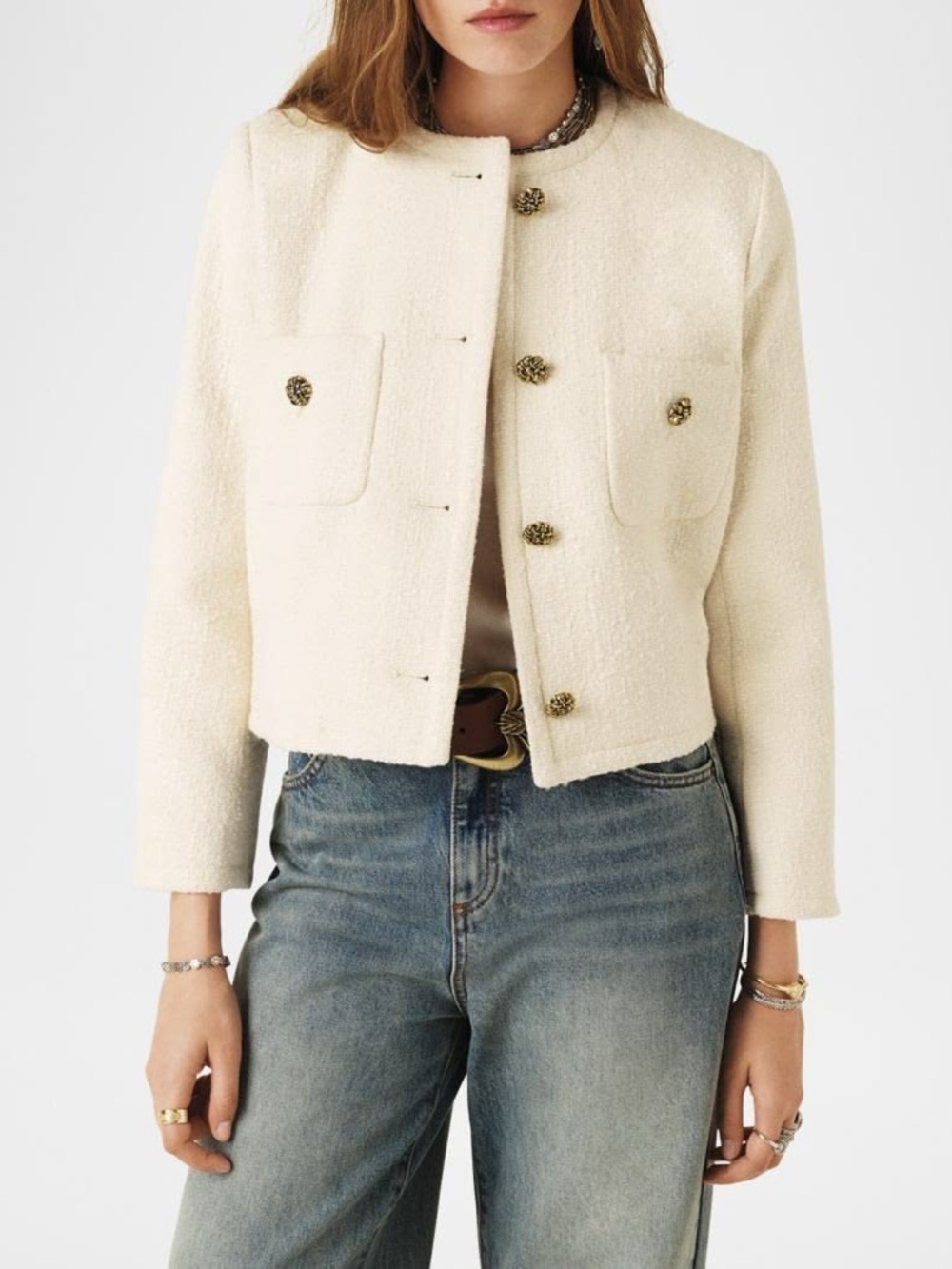 ba&sh Meredith Bouclé Jacket Size XS